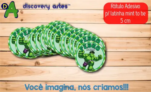 Rótulo Adesivo Latinha Hulk