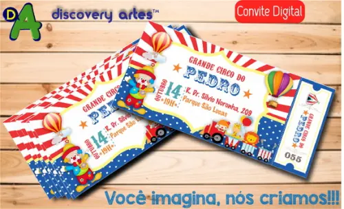 Convite Ingresso Digital Circo