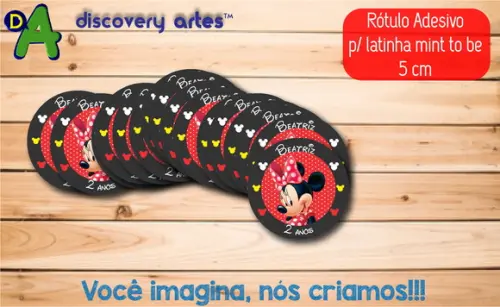 Rótulo Adesivo Latinha Minnie