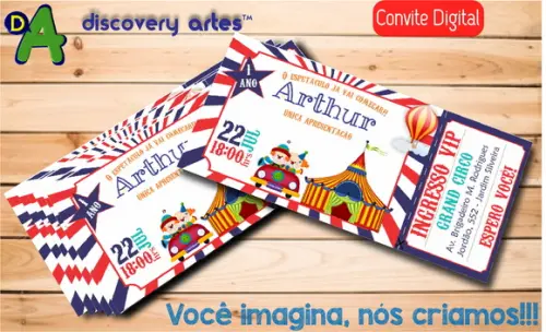 Convite Ingresso Digital Circo