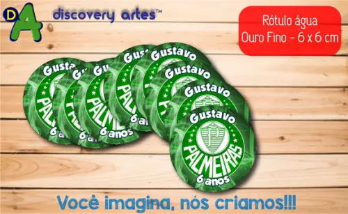 Rótulo Adesivo Água Ouro Fino Time de Futebol