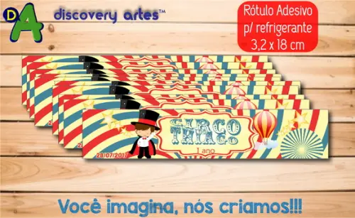 Rótulo Adesivo Refrigerante Circo