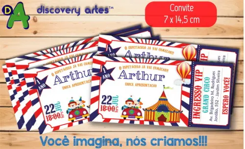 Convite Ingresso Circo
