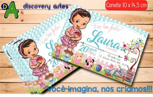 Convite Bonequinha de pano