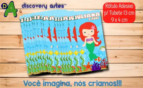 Rótulo Adesivo Tubete Ariel Cute