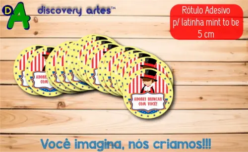 Rótulo Adesivo Latinha Circo