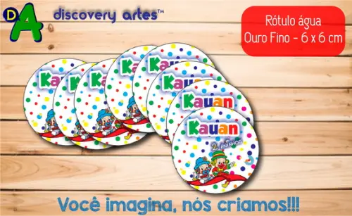 Rótulo Adesivo Água Ouro Fino Patati Patata