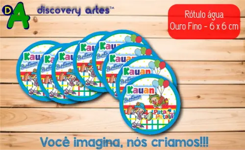 Rótulo Adesivo Água Ouro Fino Patati Patata