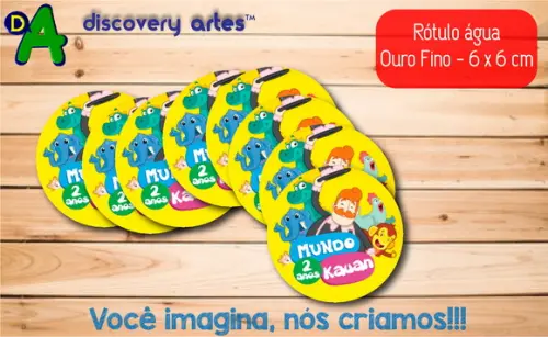 Rótulo Adesivo Água Ouro Fino Mundo Bita