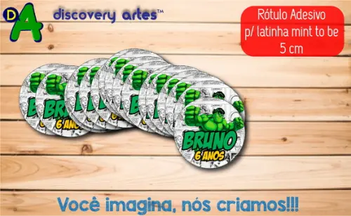 Rótulo Adesivo Latinha Hulk