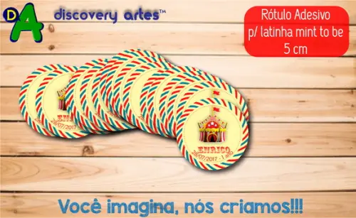 Rótulo Adesivo Latinha Circo