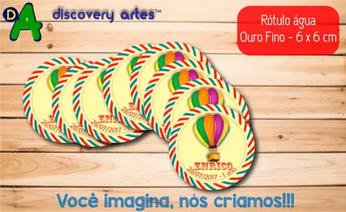 Rótulo Adesivo Água Ouro Fino Circo