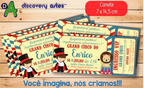 Convite Ingresso Circo