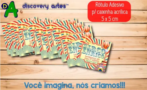 Rótulo Adesivo Caixinha Circo
