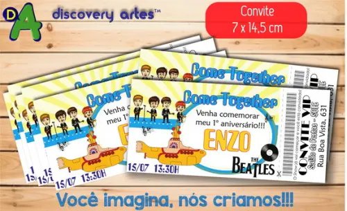 Convite Ingresso Retro