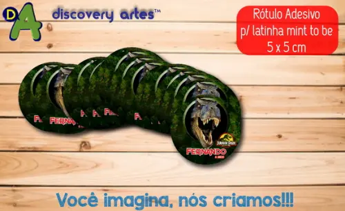 Rótulo Adesivo Latinha Dinossauro