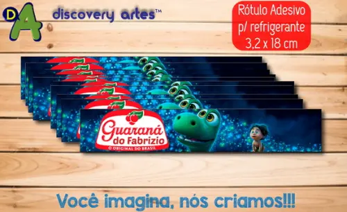 Rótulo Adesivo Refrigerante o Bom Dinossauro
