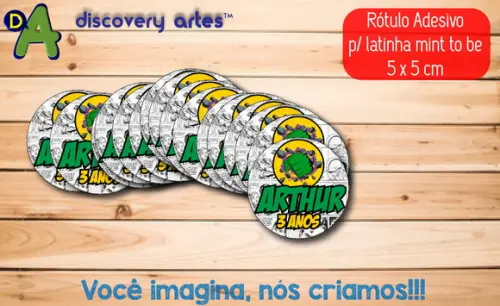 Rótulo Adesivo Latinha Hulk