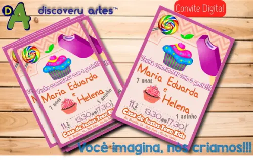 Convite Digital Cupcake