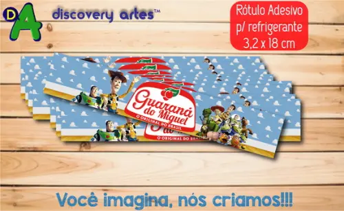 Rótulo Adesivo Refrigerante Toy Story