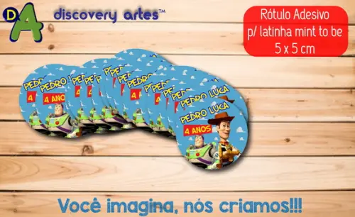 Rótulo Adesivo Latinha Toy Story