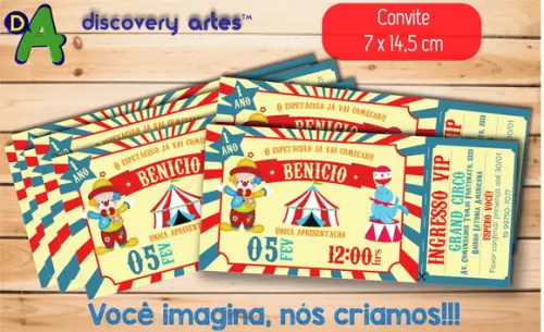 Convite Ingresso Circo