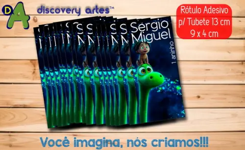 Rótulo Adesivo Tubete o Bom Dinossauro