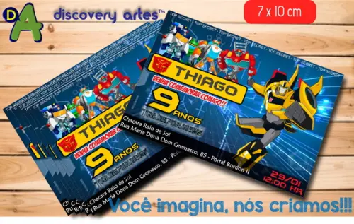 Convite Transformers Rescue Bots