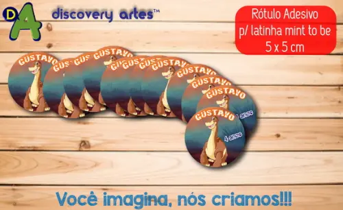 Rótulo Adesivo Latinha Dinossauro