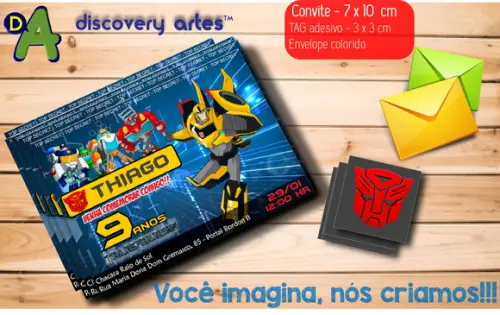 Convite Transformers Rescue Bots
