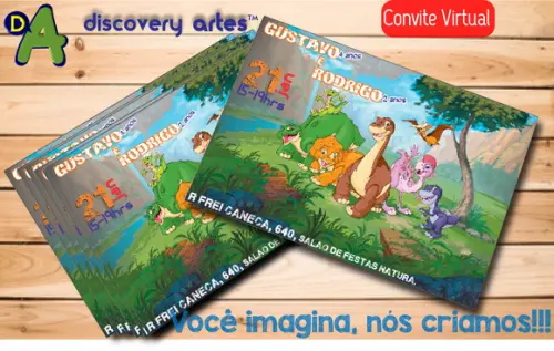 Convite Digital Dinossauro