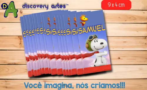 Rótulo Adesivo Tubete Snoopy