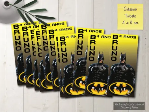 Rótulo Adesivo Tubete Batman