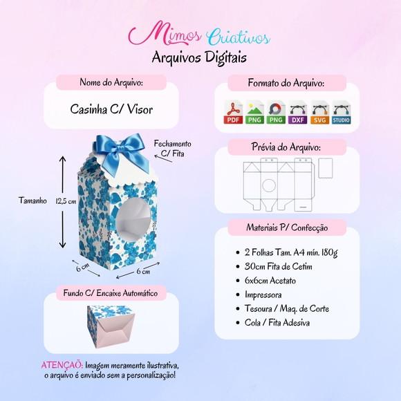 Molde Digital Casinha com Visor - Arquivo de Corte Limpo