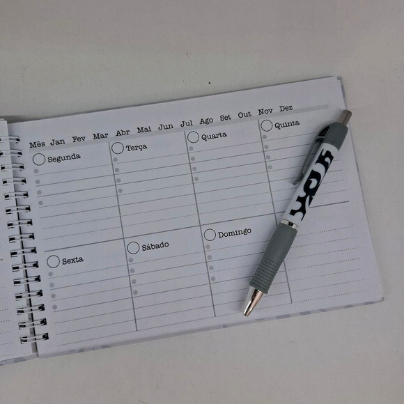 Planner Mensal com caneta