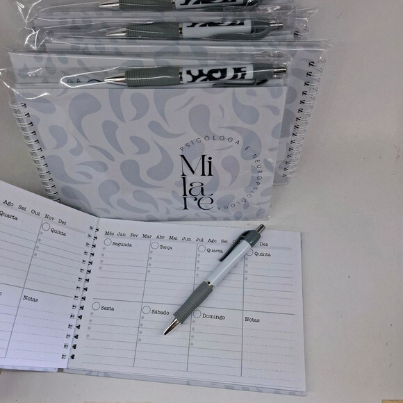 Planner Mensal com caneta