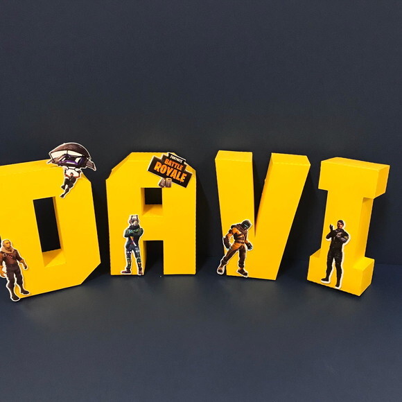 8 Letras 3d Fortnite 15cm