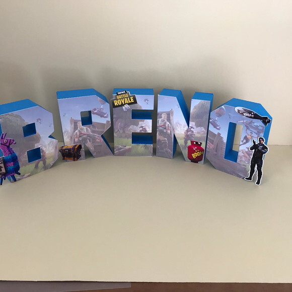 8 Letras 3d Fortnite 15cm