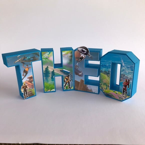 8 Letras 3d Fortnite 15cm