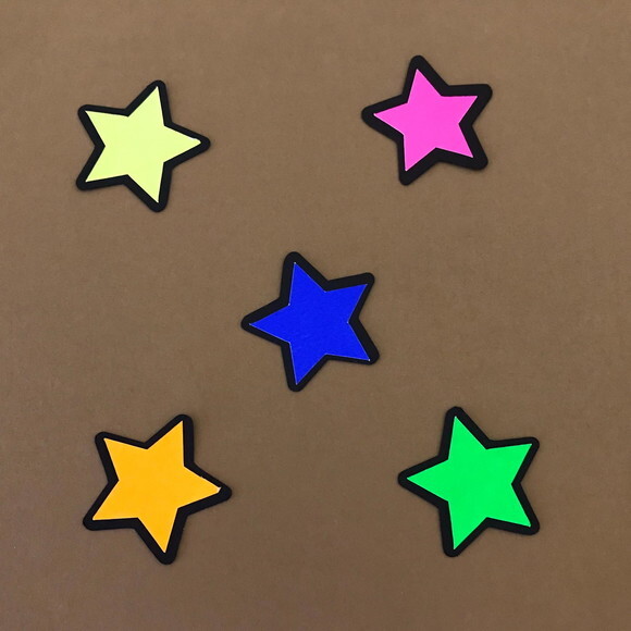 Aplique Estrelinhas Neon