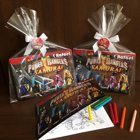Bloco para Colorir Power Rangers