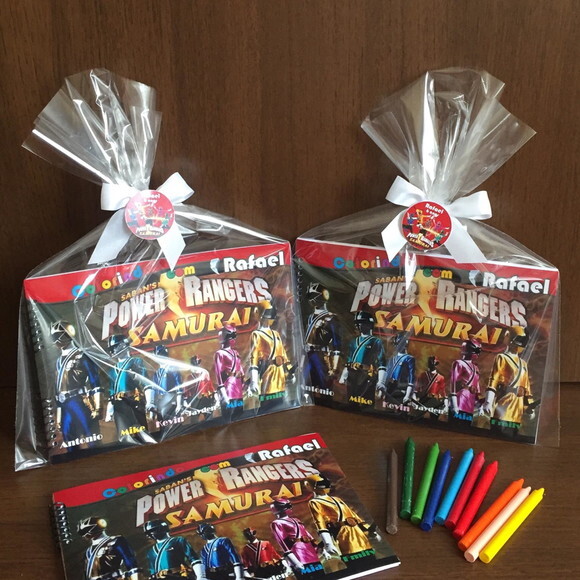 Bloco para Colorir Power Rangers