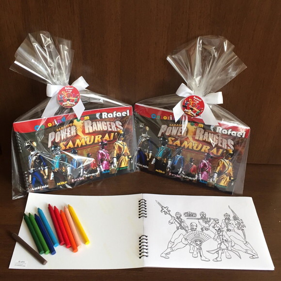 Bloco para Colorir Power Rangers