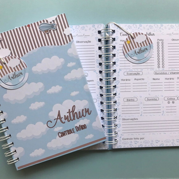 Caderno Controle da Rotina do Bebê Anual