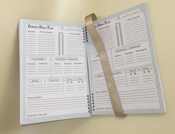 Caderno Controle da Rotina do Bebê Anual