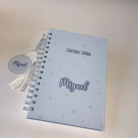 Caderno Controle da Rotina do Bebê Avião Coração