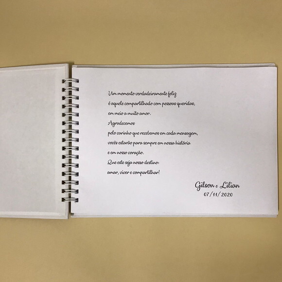 Caderno de Mensagens Casamento