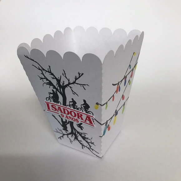 Caixa Cachepot Personalizada Festa Stranger Things