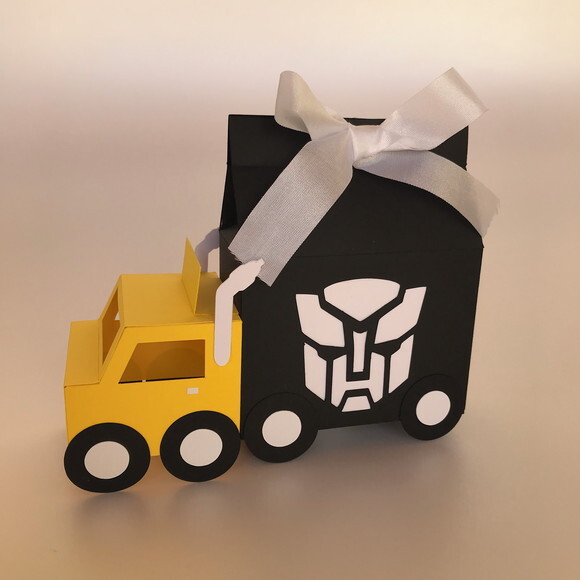 Caixa Centro de Mesa Caminhão Transformers - Kit 12 Unidades