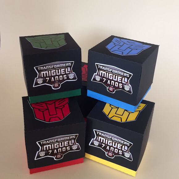 Caixa Cubo Transformers - Kit 30 Unidades